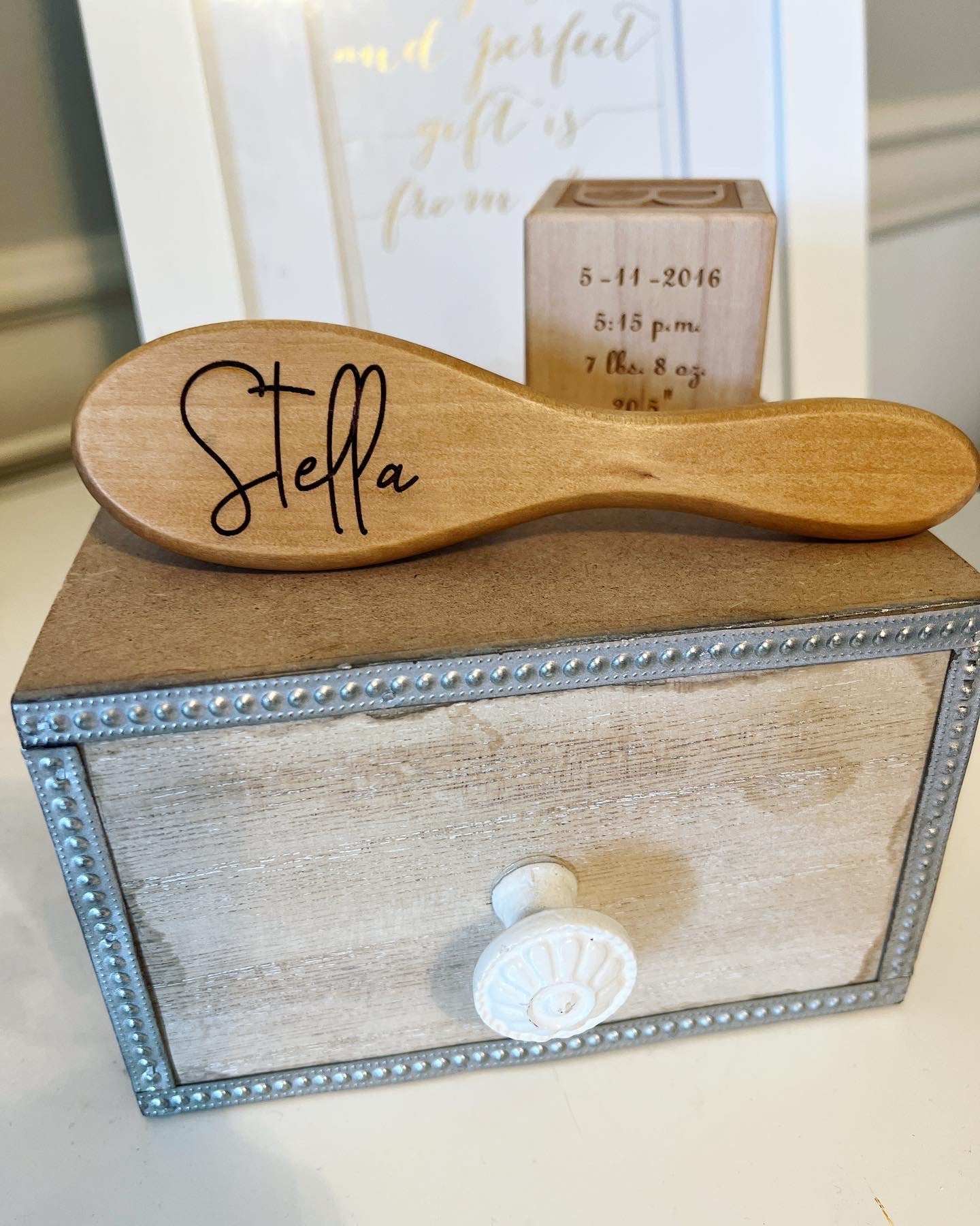 Baby's 1st Hairbrush! New Baby Gift! Personalized, Engraved soft bristle Hairbrush