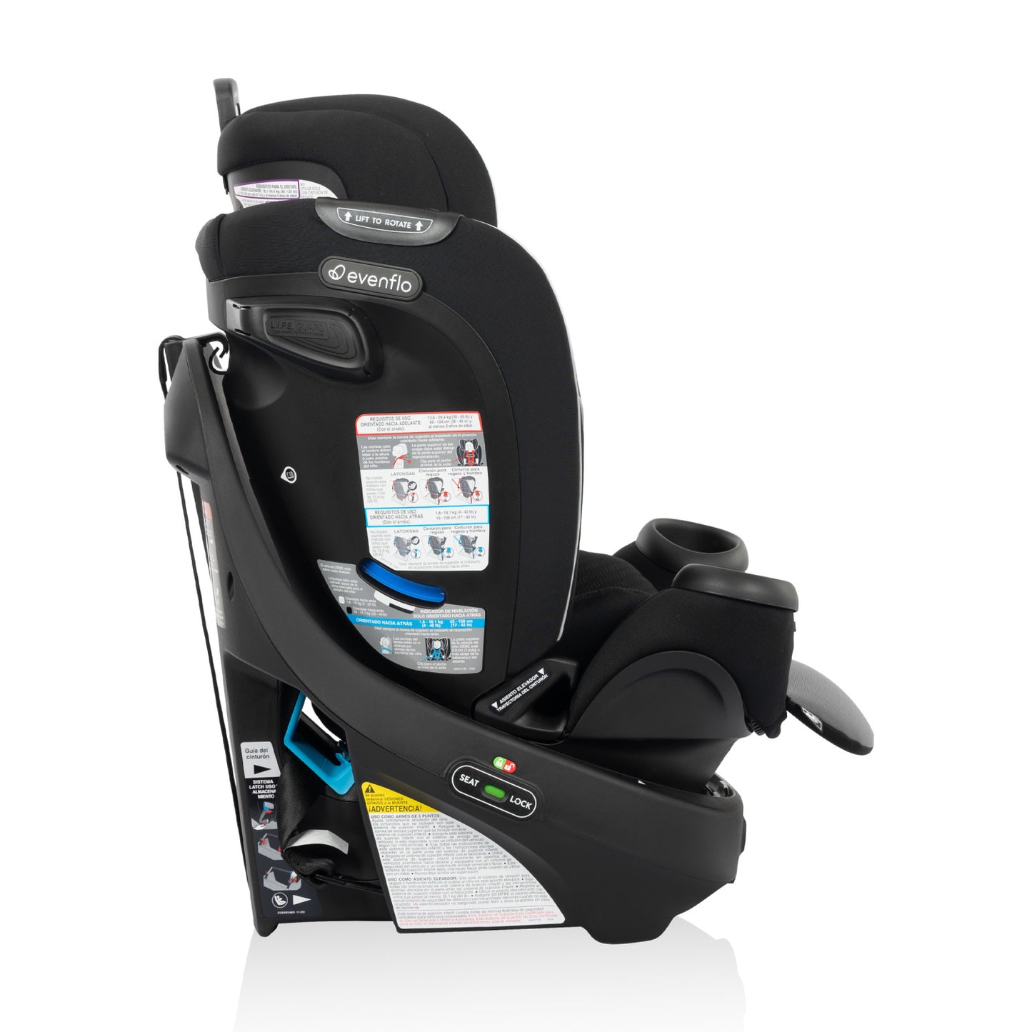 Revolve360 Rotational All-In-One Car Seat side