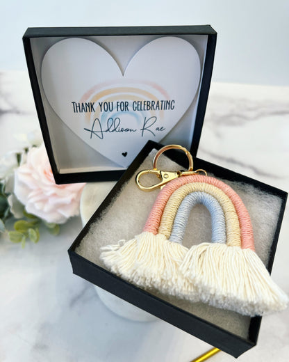 Baby Shower Gift! Rainbow Keychain