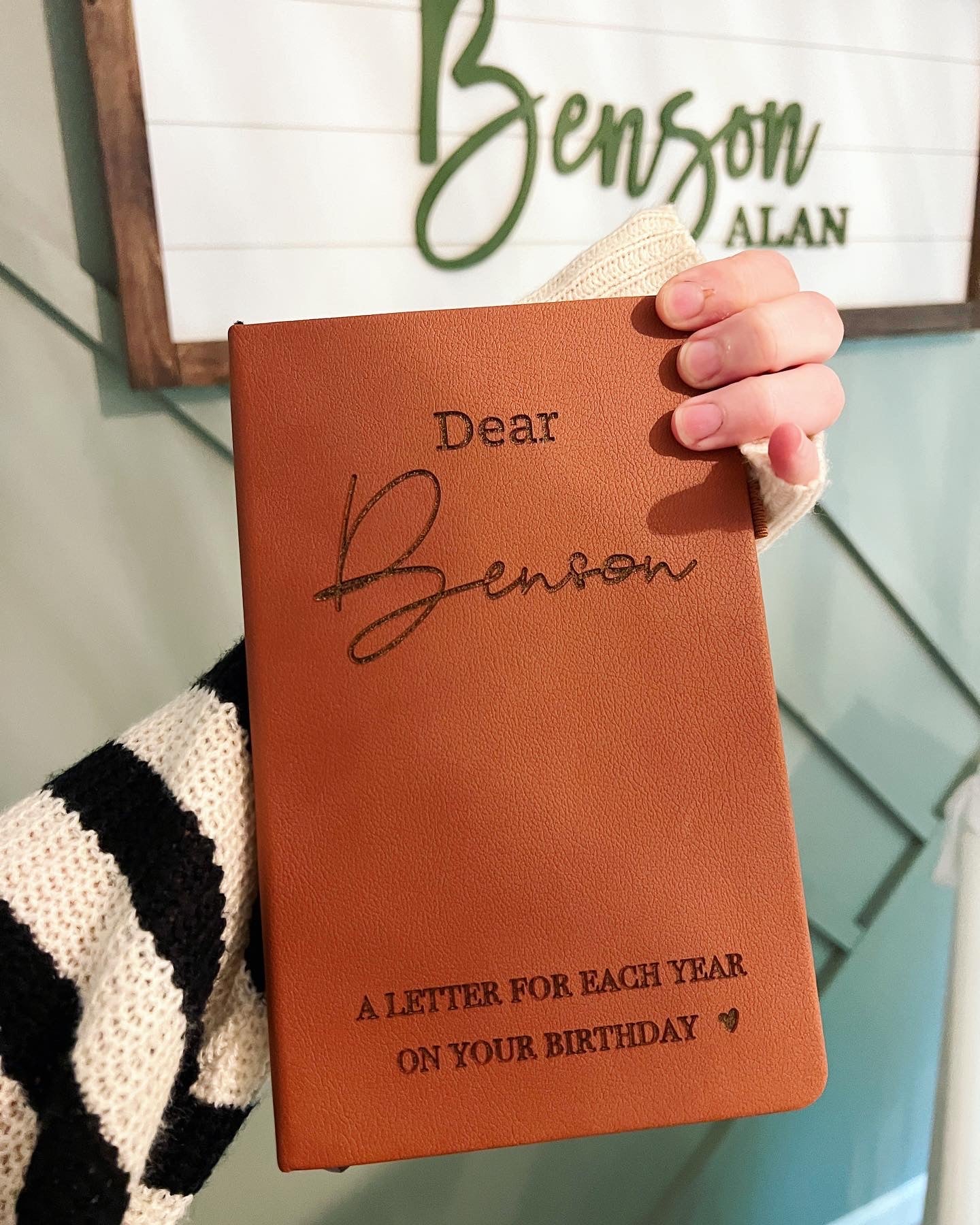 Baby's 1st Notebook, A Letter for Each Year on Your Birthday, Personalized Engraved New Parent Notebook