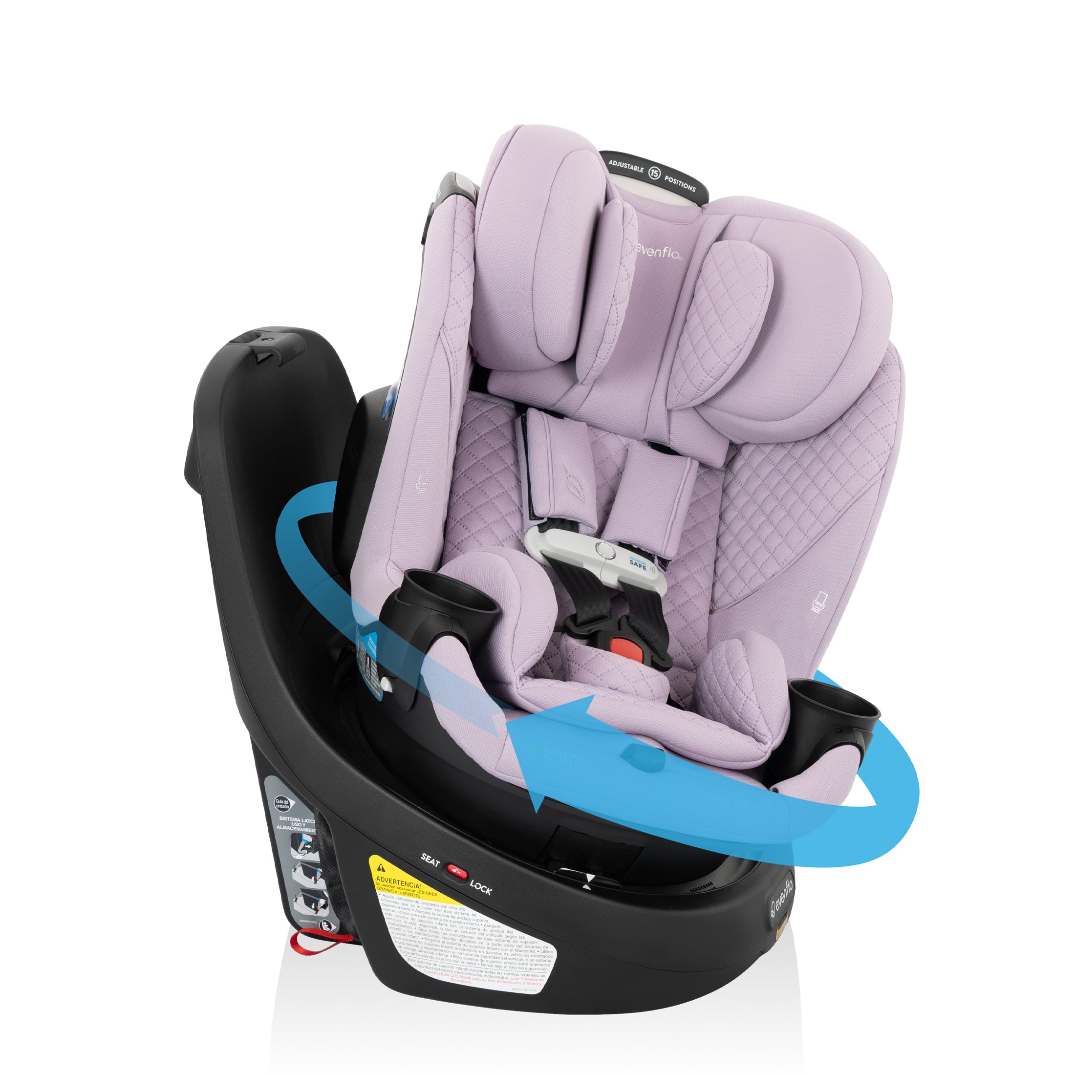 Revolve360 Slim 2-in-1 Rotating Car Seat with Green & Gentle Fabric - Agate
