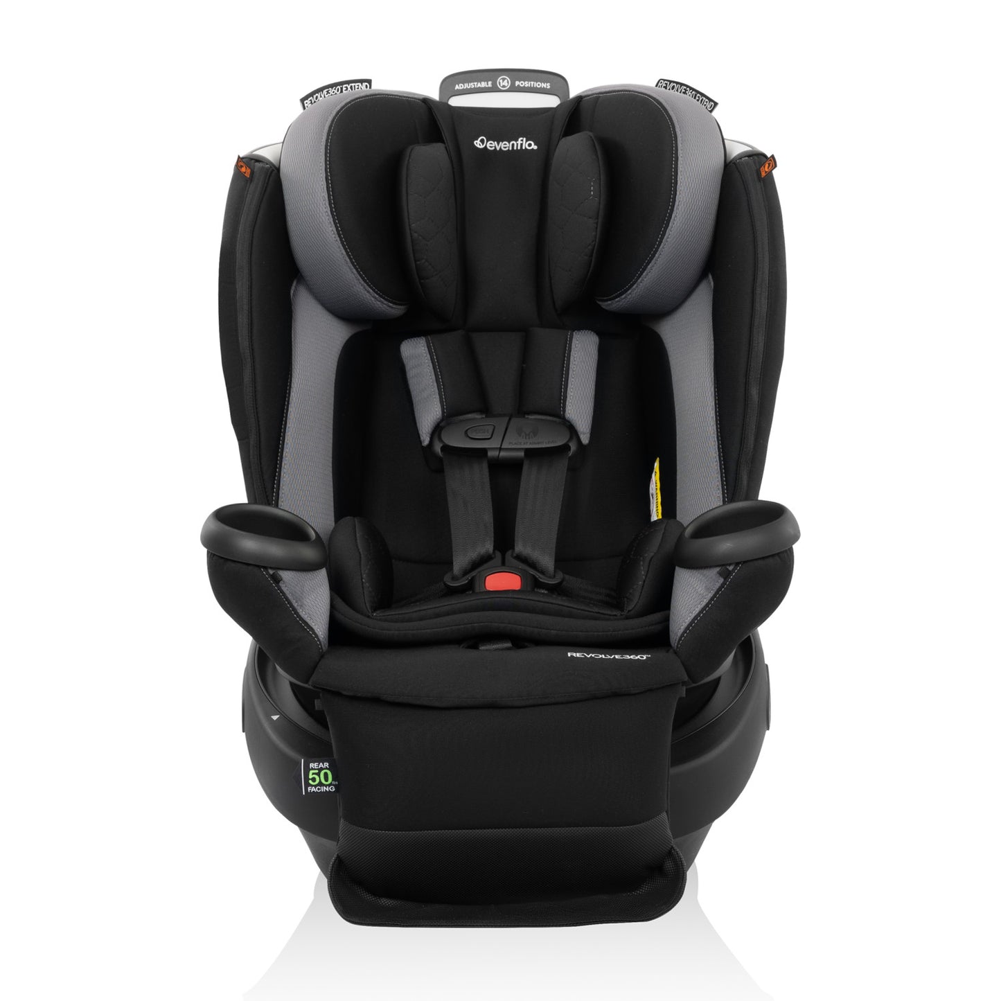 Revolve360 Extend Rotational All-in-One Convertible Car Seat with Quick Clean Cover full front