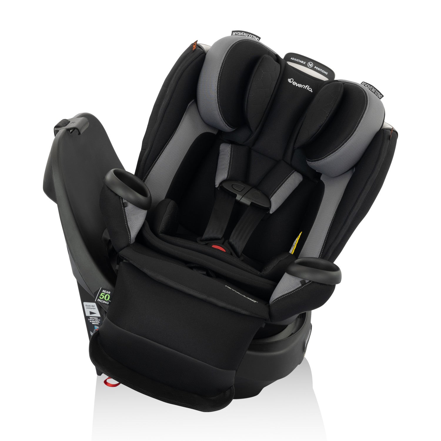 Revolve360 Extend Rotational All-in-One Convertible Car Seat with Quick Clean Cover side flip