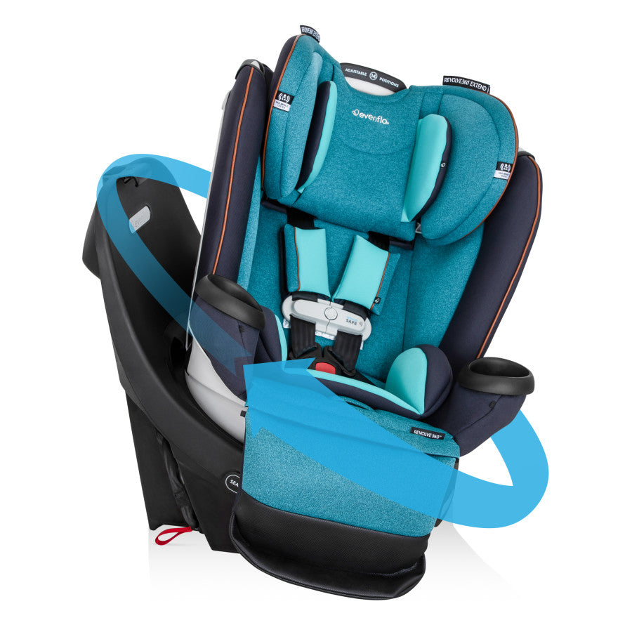 Gold Revolve360 Extend All-in-One Rotational Car Seat with SensorSafe - Sapphire Blue