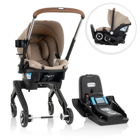 Shyft DualRide Infant Car Seat Stroller Combo w Carryall Storage & Extended Canopy (Topaz)