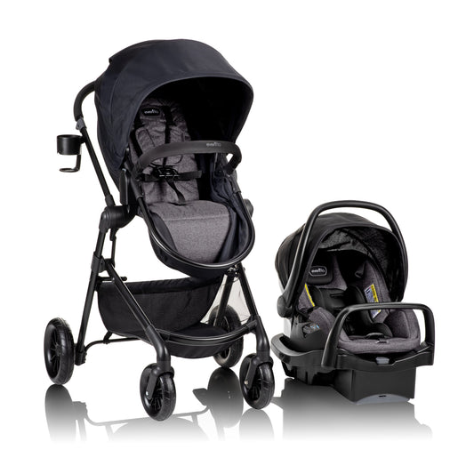 Evenflo Pivot Modular Travel System with LiteMax Infant Car Seat in Casual Gray