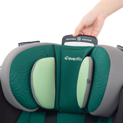 Gold Revolve360 Extend All-in-One Rotating Car Seat with Green & Gentle Fabric