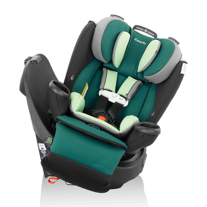 Gold Revolve360 Extend All-in-One Rotating Car Seat with Green & Gentle Fabric