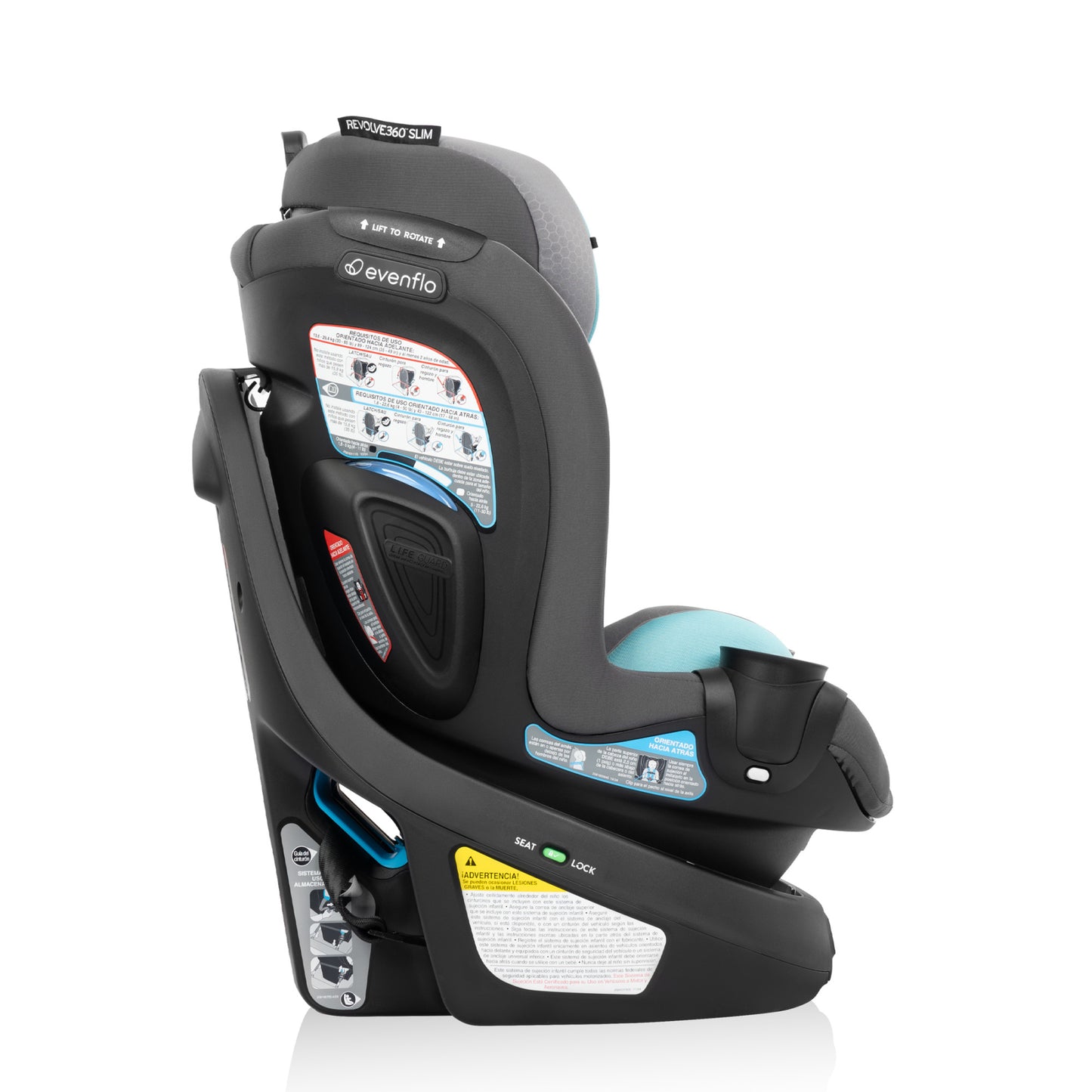 Revolve360 Slim 2-in-1 Rotational Car Seat side