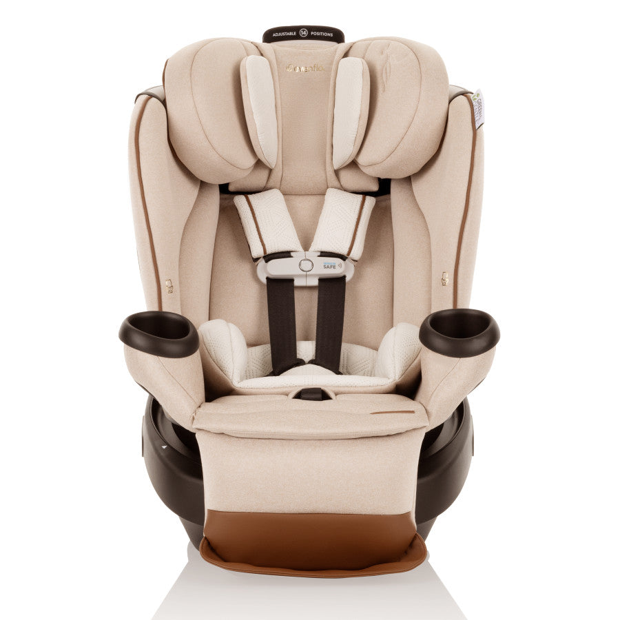 Limited Edition Revolve360 Extend All-in-One Rotating Car Seat with Green & Gentle Fabric - Champagne