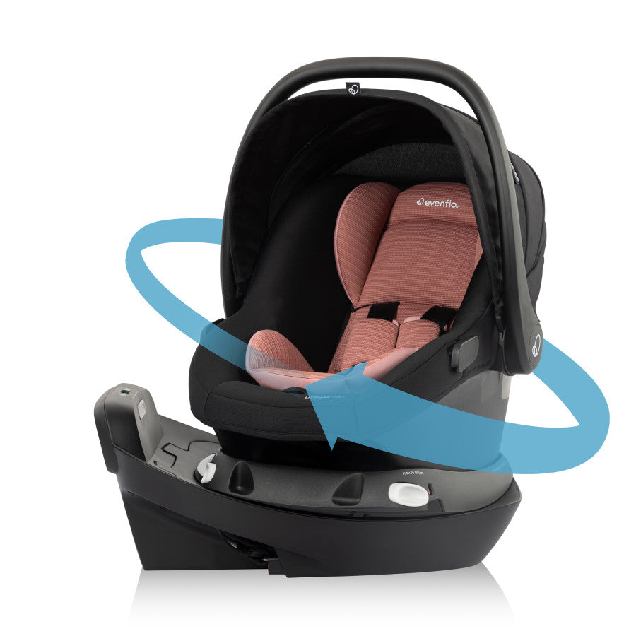 Revolve180 LiteMax NXT Rotational Infant Car Seat in Rose Pink